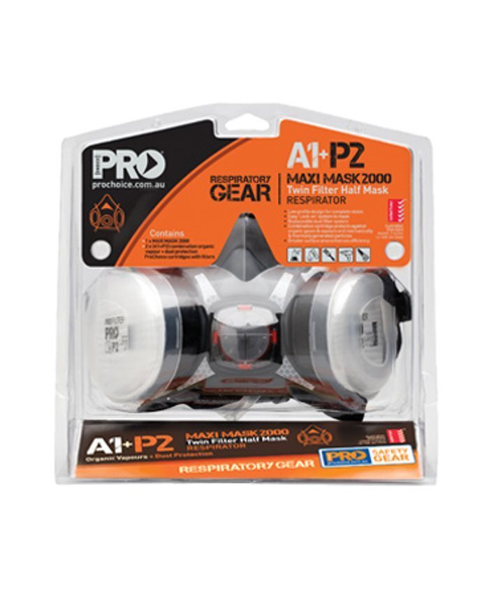 Assembled Half Mask With A1P2 Cartridges | Respirator | Pro Choice Safety