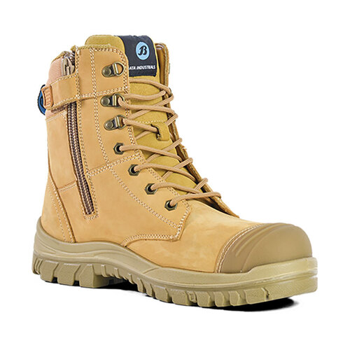 WORKWEAR, SAFETY & CORPORATE CLOTHING SPECIALISTS - Wheat Nubuck Zip / Lace Up 150mm Safety Boot