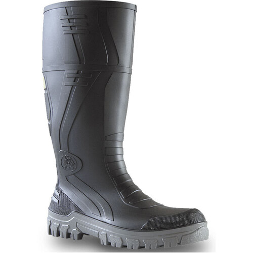 WORKWEAR, SAFETY & CORPORATE CLOTHING SPECIALISTS - Jobmaster 3 Gumboots - Grey 400mm PVC 400mm Safety Toe / Midsole Gumboot