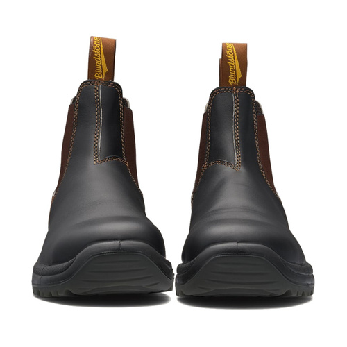 WORKWEAR, SAFETY & CORPORATE CLOTHING SPECIALISTS Brown premium oil tanned leather elastic side safety boot