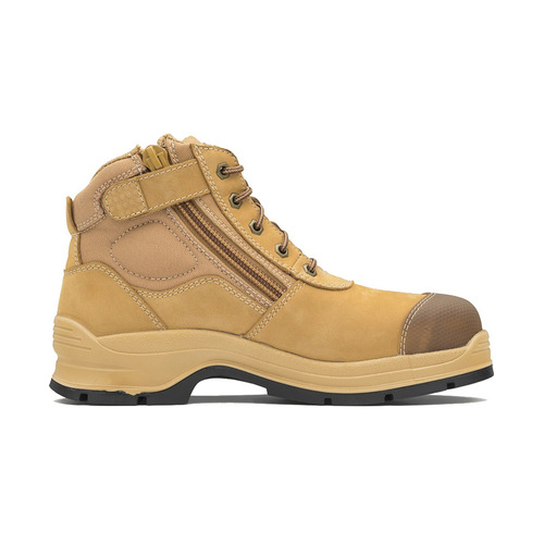 WORKWEAR, SAFETY & CORPORATE CLOTHING SPECIALISTS - 318 - Workfit - Wheat Nubuck Zip Side Ankle Safety Hiker