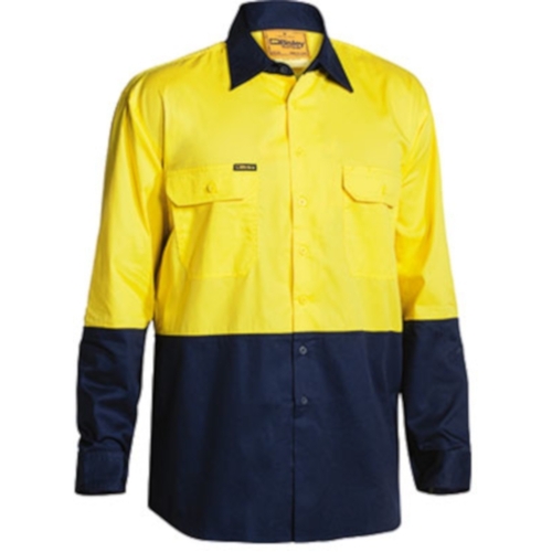 WORKWEAR, SAFETY & CORPORATE CLOTHING SPECIALISTS Cool Lightweight Hi Vis Drill Shirt - Long Sleeve