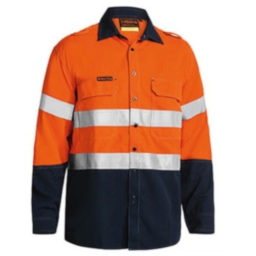 WORKWEAR, SAFETY & CORPORATE CLOTHING SPECIALISTS Tencate Tecasafe® Plus 580 Taped Hi Vis Lightweight Fr Vented Shirt - Long Sleeve