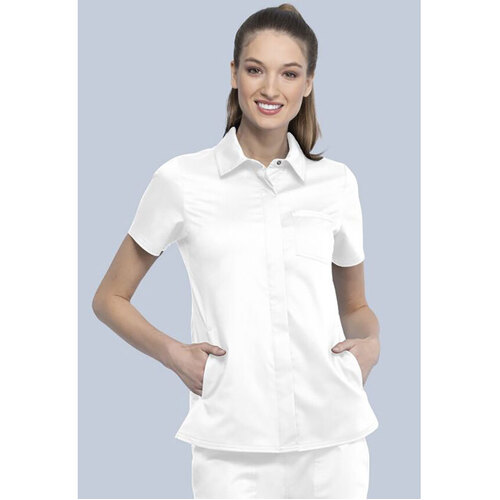 WORKWEAR, SAFETY & CORPORATE CLOTHING SPECIALISTS Revolution - Ladies Hidden Snap Front Collar Shirt