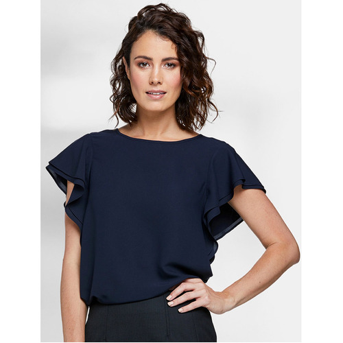 WORKWEAR, SAFETY & CORPORATE CLOTHING SPECIALISTS - Amity - Flutter Sleeve Blouse