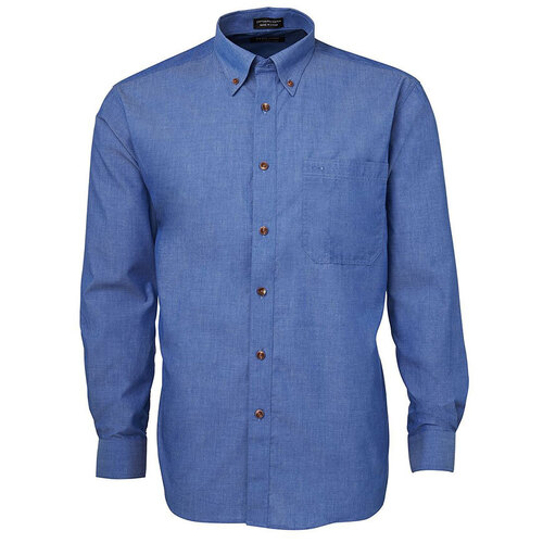 WORKWEAR, SAFETY & CORPORATE CLOTHING SPECIALISTS - JB’s Long Sleeve Indigo Chambray Shirt