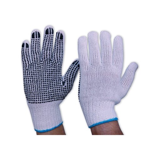 WORKWEAR, SAFETY & CORPORATE CLOTHING SPECIALISTS - Knitted Poly/Cotton With PVC Dots Gloves