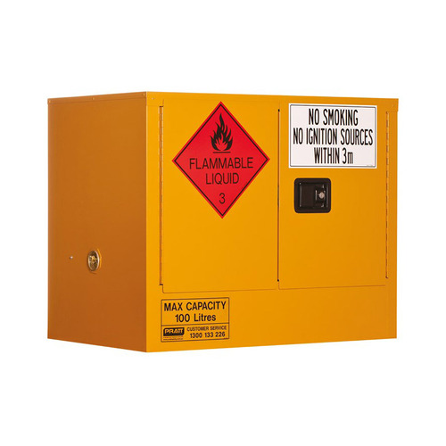 WORKWEAR, SAFETY & CORPORATE CLOTHING SPECIALISTS - Flammable Storage Cabinet 100L 2 Door, 1 Shelf