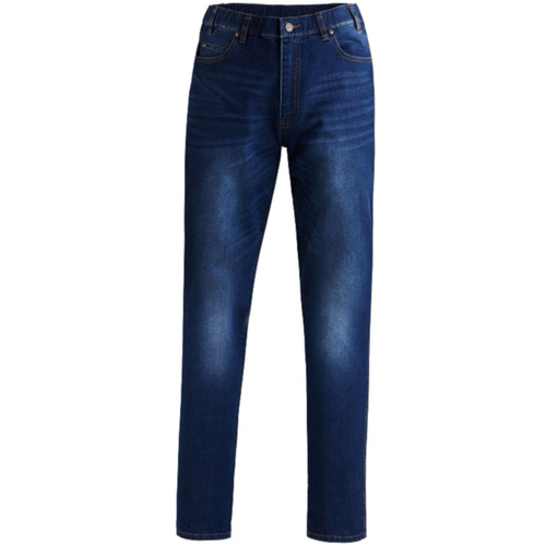 WORKWEAR, SAFETY & CORPORATE CLOTHING SPECIALISTS Pilbara Men's Distress Denim Stretch Jeans