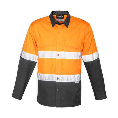 WORKWEAR, SAFETY & CORPORATE CLOTHING SPECIALISTS - Mens Rugged Cooling Taped Hi Vis Spliced Shirt