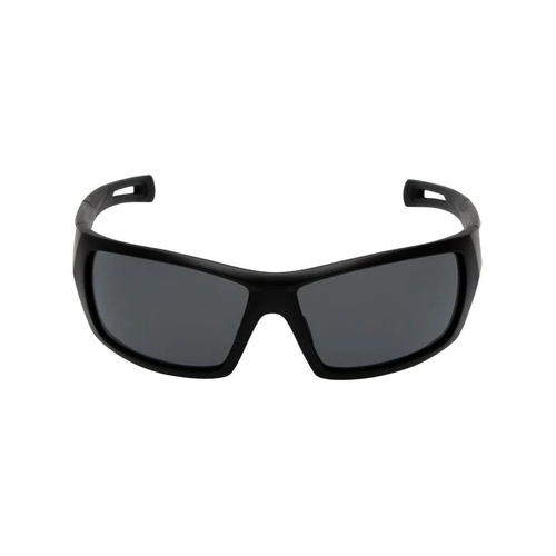 WORKWEAR, SAFETY & CORPORATE CLOTHING SPECIALISTS CHISEL - Matt Black Frame, Smoke Lens - Safety Sunglasses
