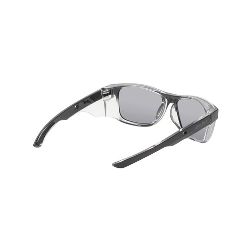 WORKWEAR, SAFETY & CORPORATE CLOTHING SPECIALISTS SPARKIE RSP545RX MBL.SM - Matt Black Frame, Smoke Polarized Lens - Safety Polarized