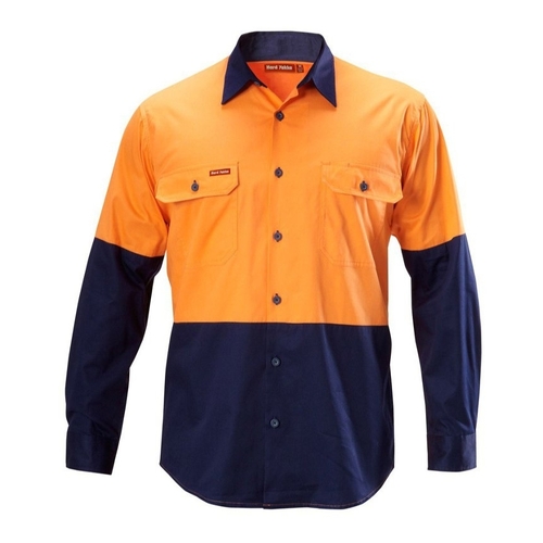 WORKWEAR, SAFETY & CORPORATE CLOTHING SPECIALISTS - Koolgear - Hi-Vis Two Tone Ventilated Shirt Long Sleeve